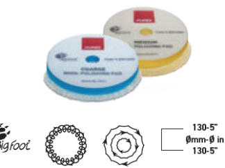 SÉRIE D-A PATINS DE POLISSAGE EN LAINE Ø130  (5") - 9.NW130H/48