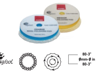 SÉRIE D-A PATINS DE POLISSAGE EN LAINE Ø80 (3") - 9.NW180H