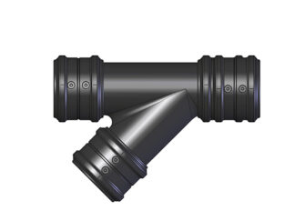 ACCOUPLEMENT PE 3 VOIES 45°, Ø75 - 75 - 75MM - 304.700/C