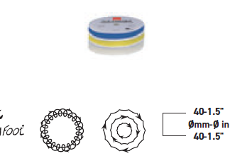 SÉRIE D-A PATINS DE POLISSAGE MICROFIBRE COARSE Ø40mm (1.5") - 9.MF40H/4