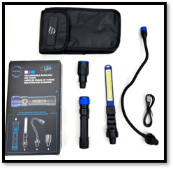 LAMPE DE TRAVAIL ET TORCHE MULTIFONCTION INTERCHANGEABLE - ETX90100